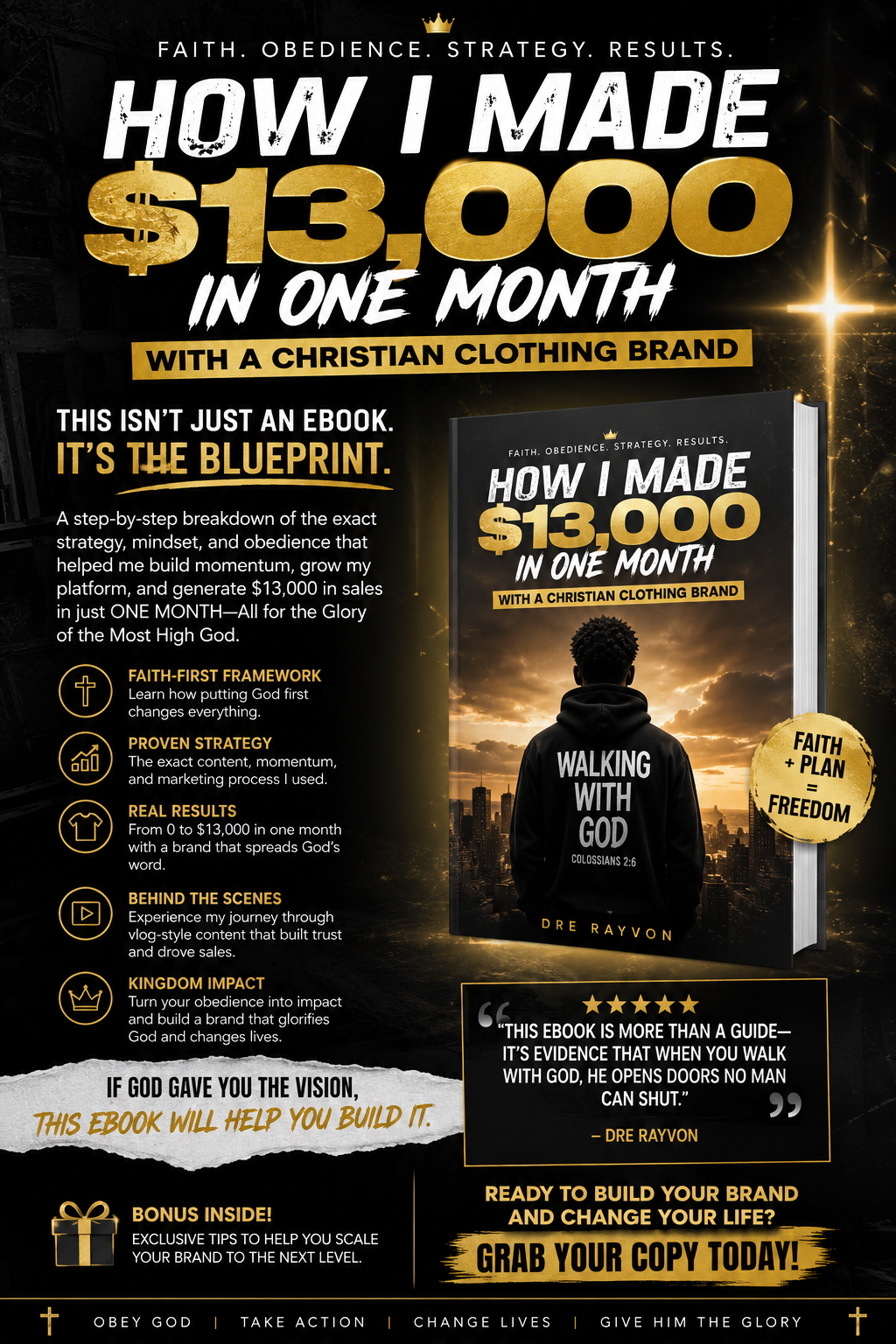 How I Made $13,000 in One Month With a Christian Clothing Brand