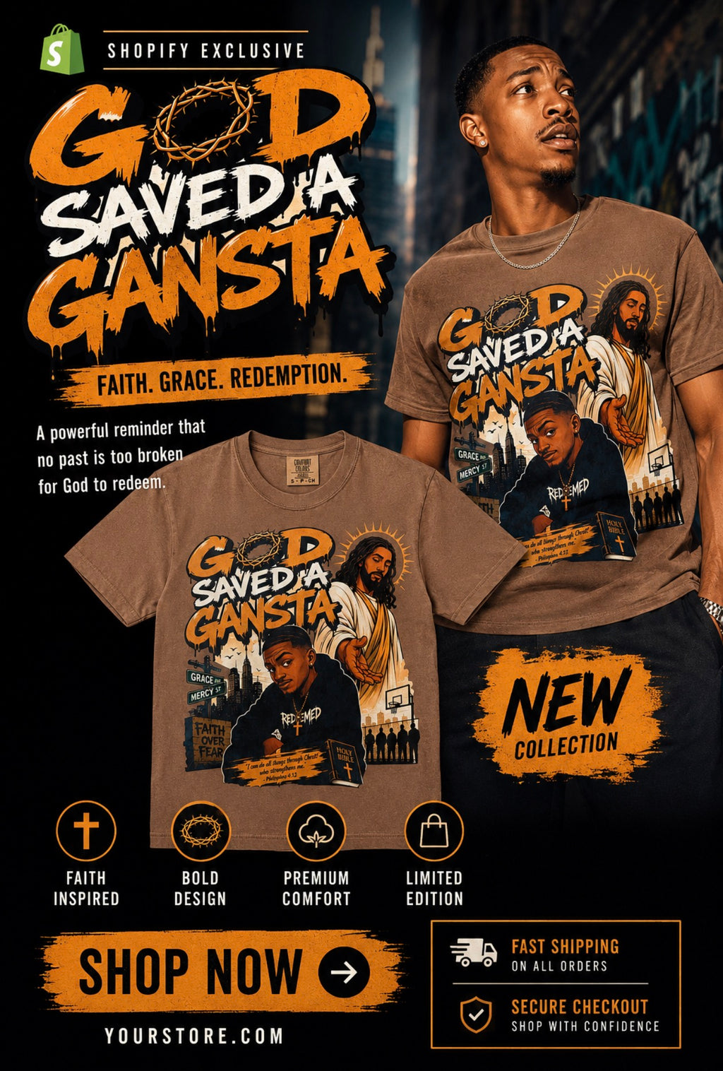 Urban Faith Apparel - “God Saved” T-Shirt